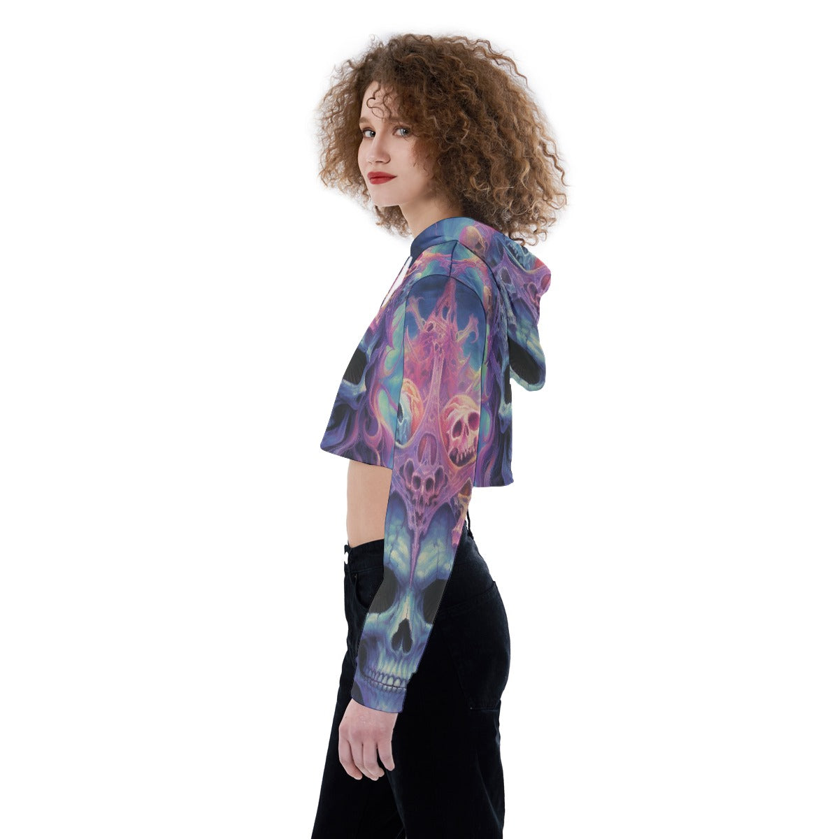 All-Over Print Women's Crop Top Hoodie