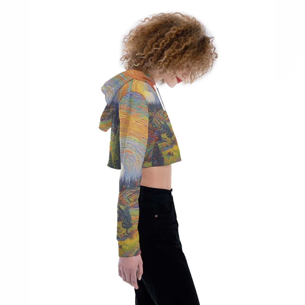 All-Over Print Women's Crop Top Hoodie