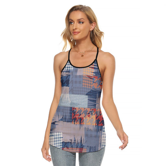 All-Over Print Women's Criss-Cross Open Back Tank Top
