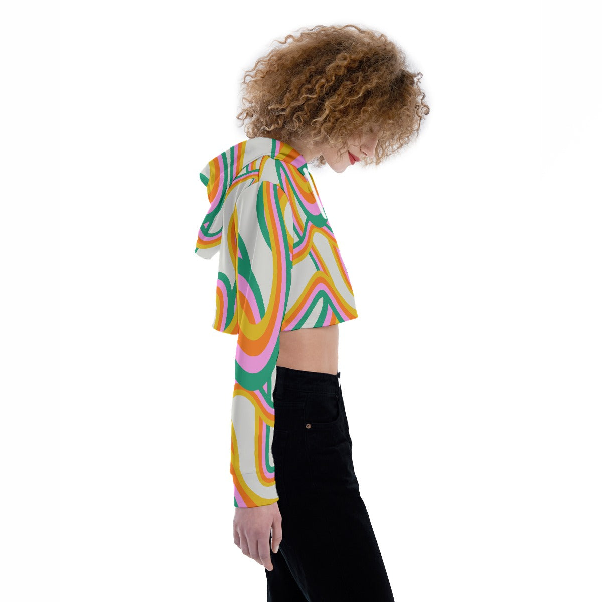 All-Over Print Women's Crop Top Hoodie