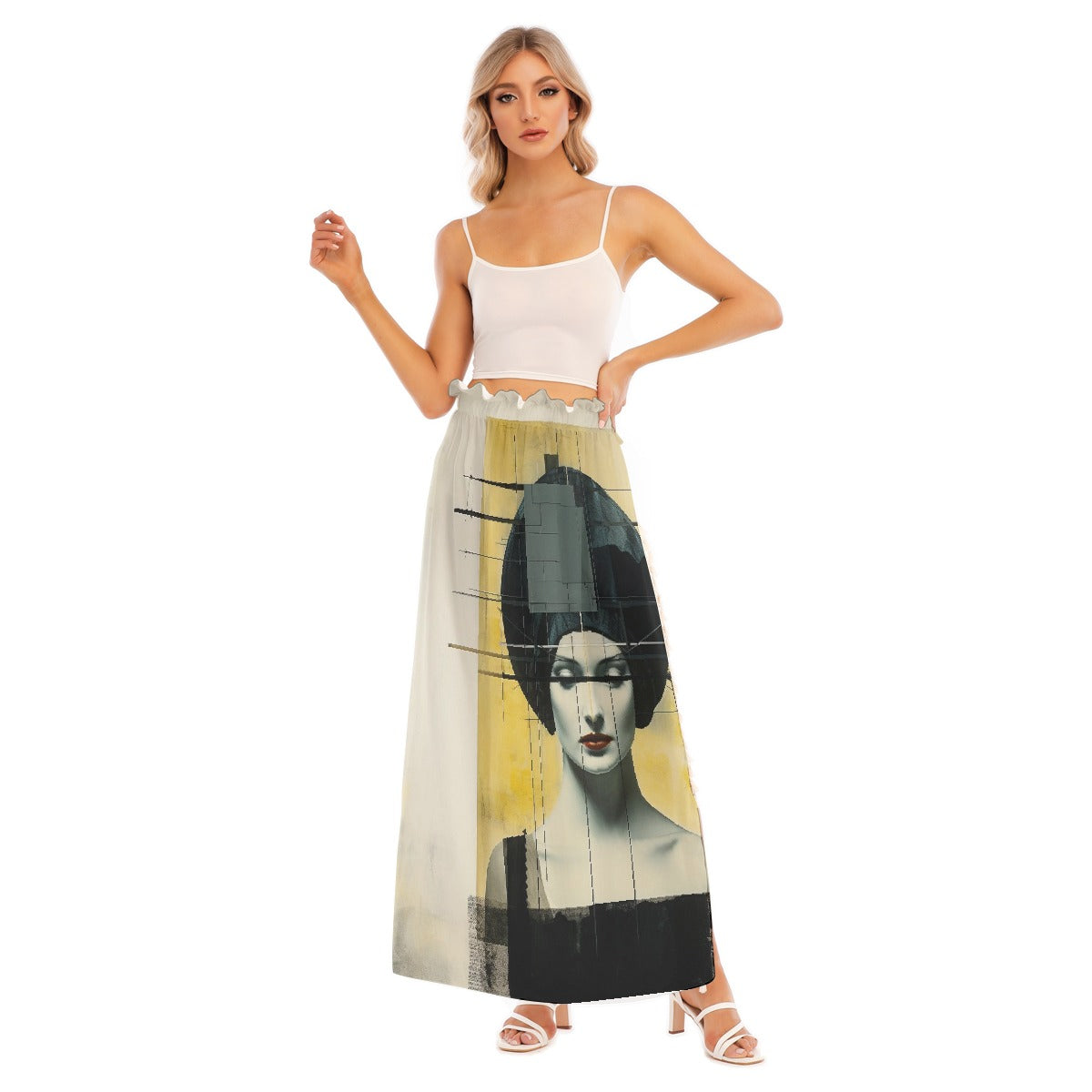 All-Over Print Women's Side Split Skirt