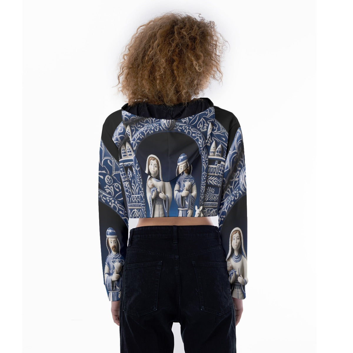 All-Over Print Women's Crop Top Hoodie