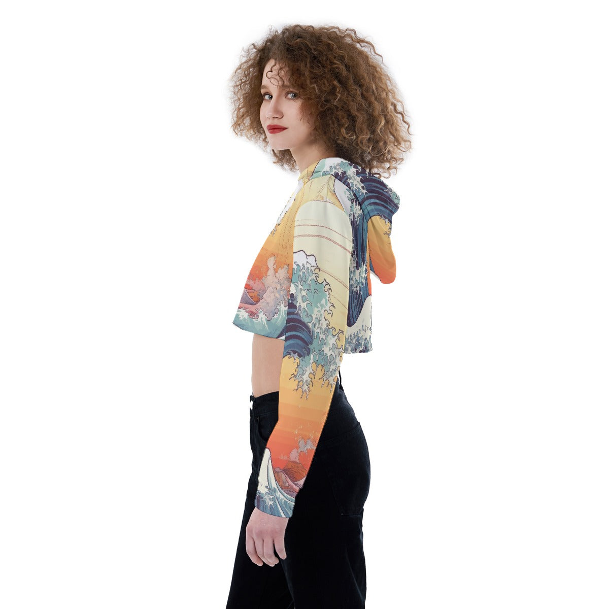 All-Over Print Women's Crop Top Hoodie