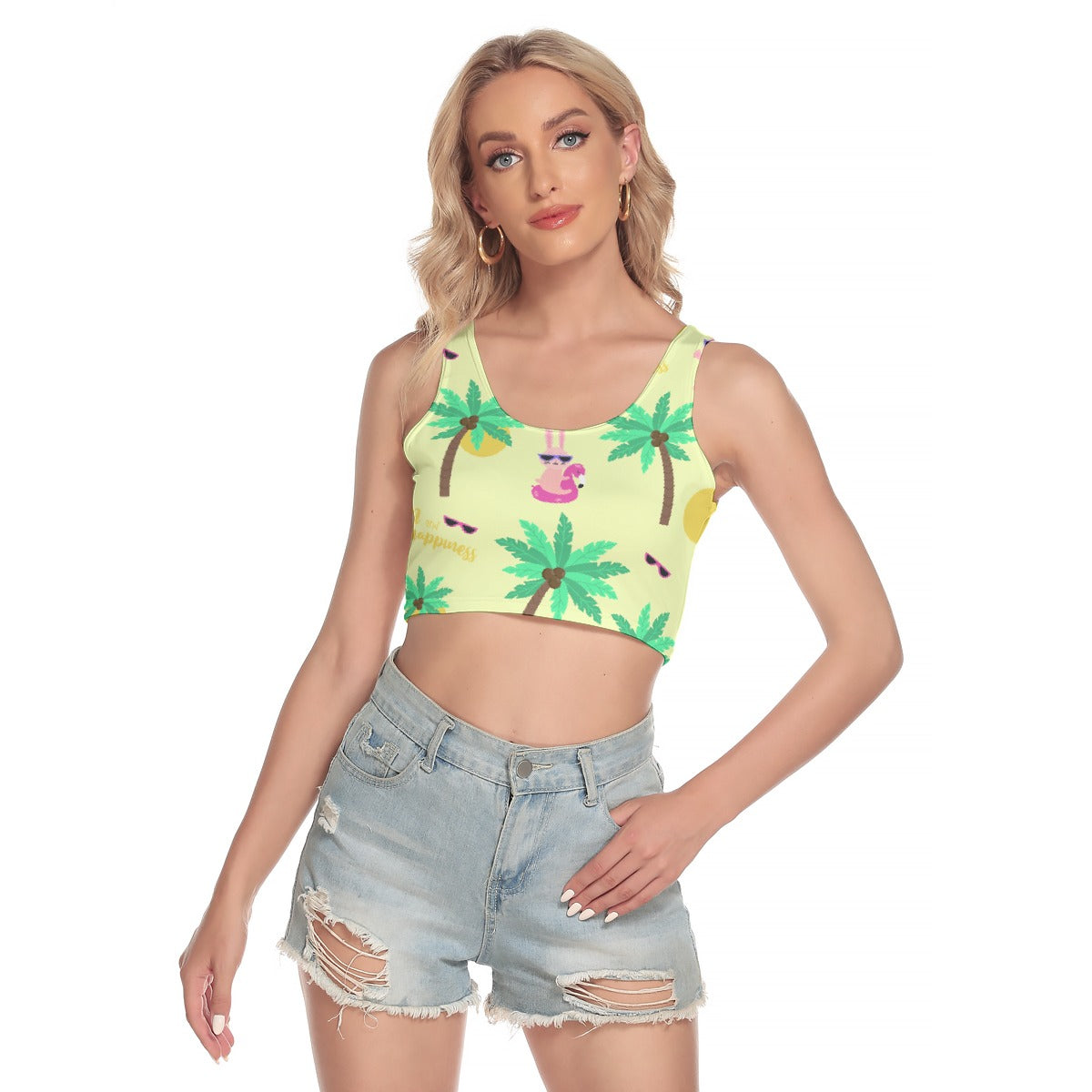 All-Over Print Women's Sport Crop Tank Top