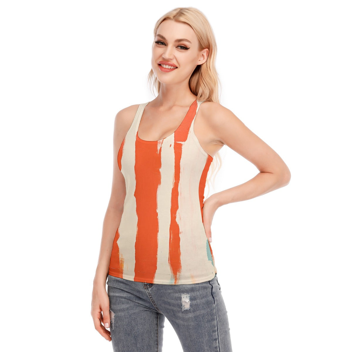 All-Over Print Women's Racer Vest | 190GSM Cotton