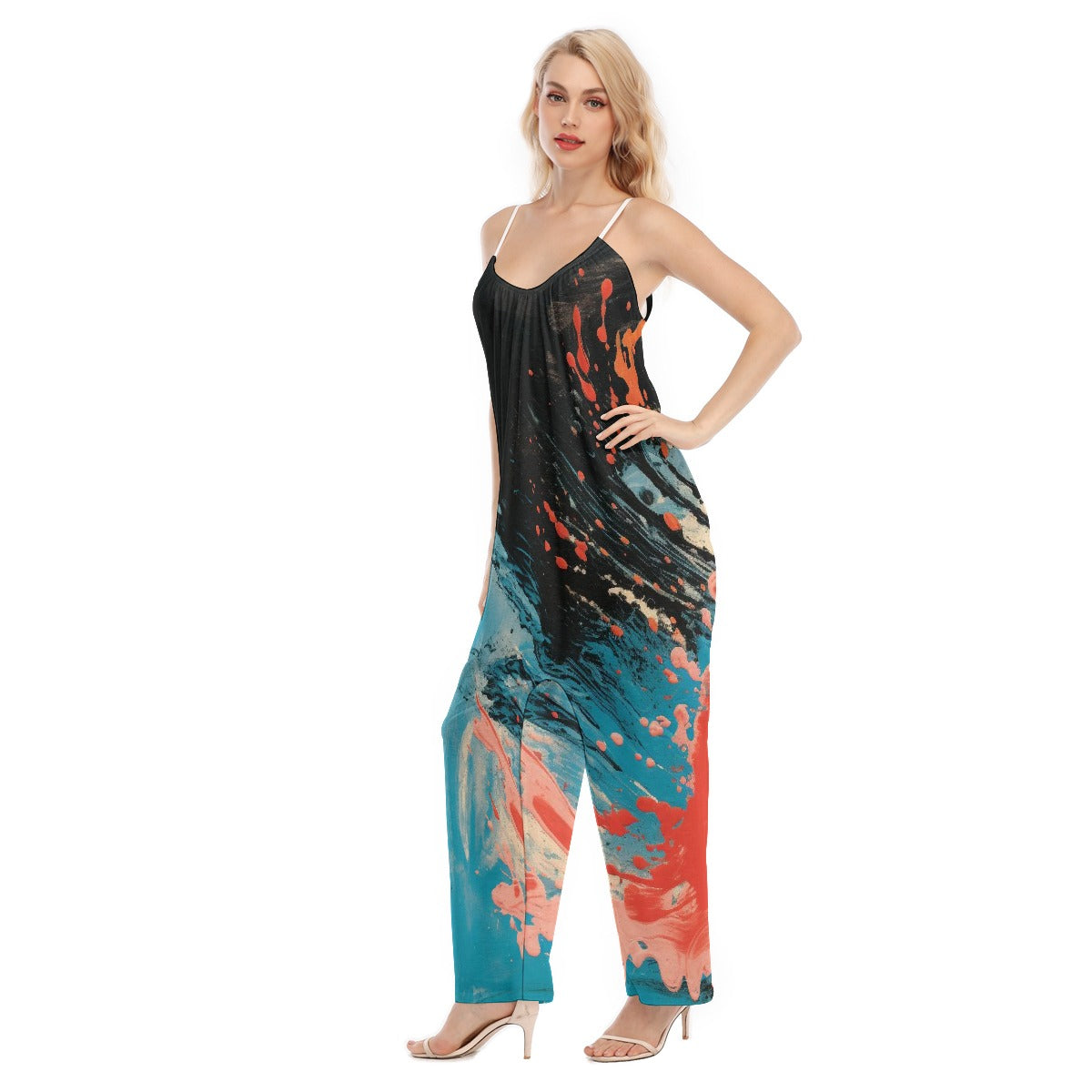 All-Over Print Women's Loose Cami Jumpsuit