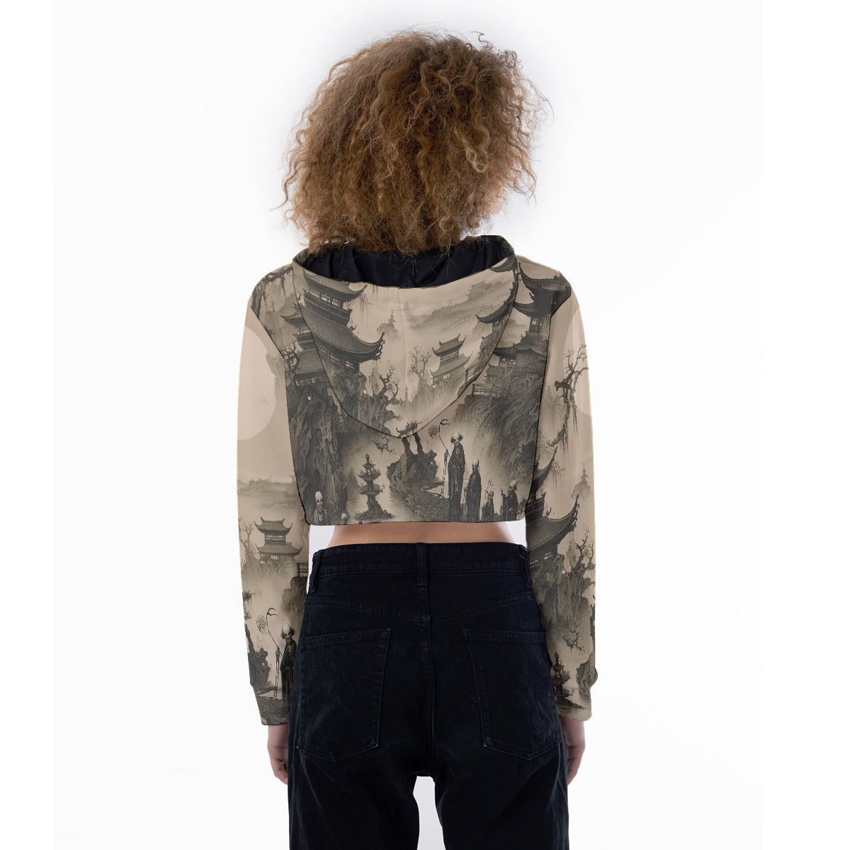 All-Over Print Women's Crop Top Hoodie