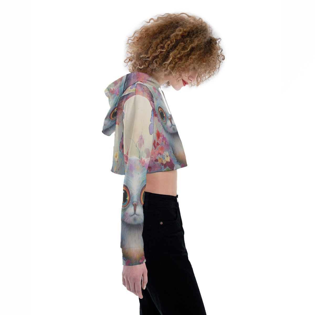 All-Over Print Women's Crop Top Hoodie