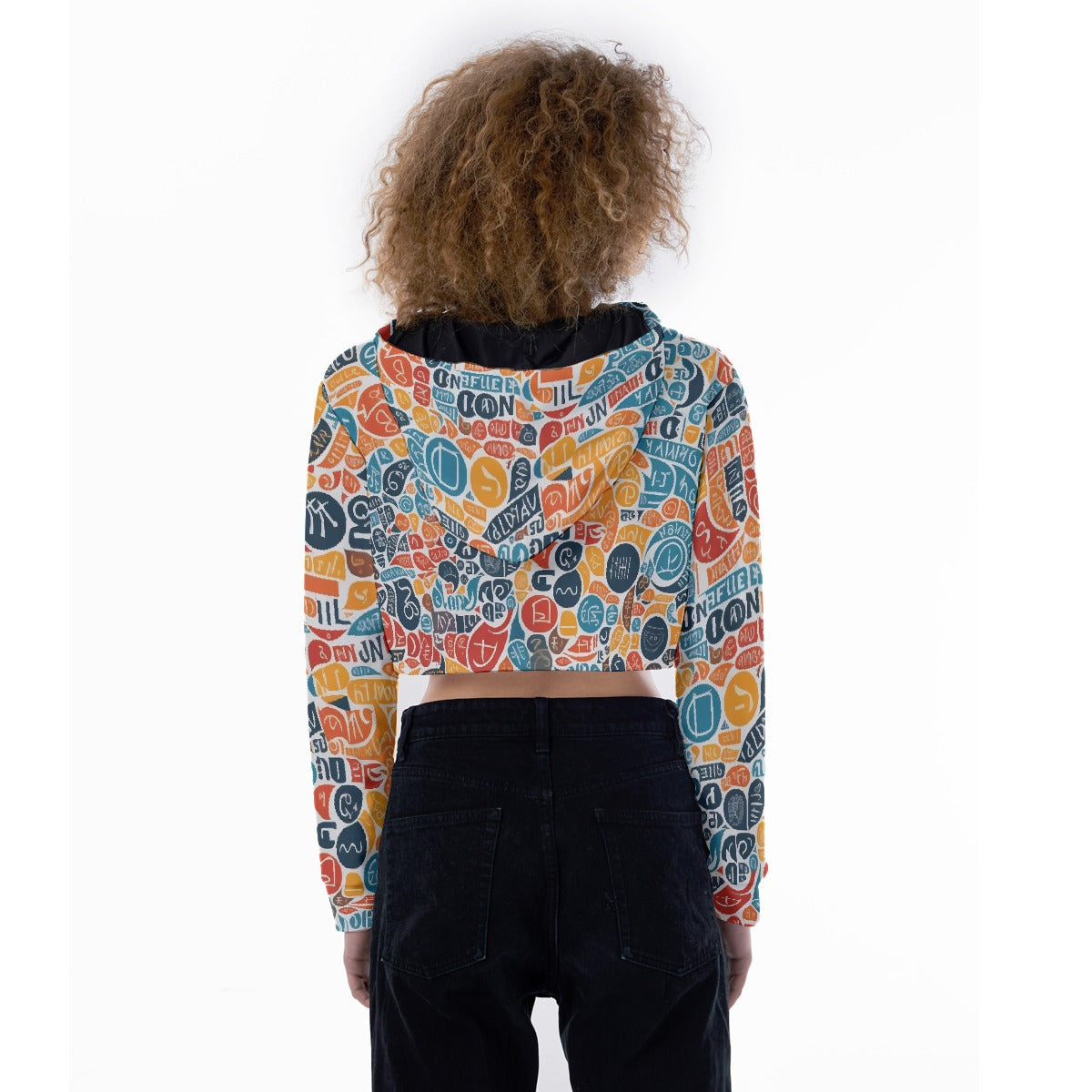 All-Over Print Women's Crop Top Hoodie