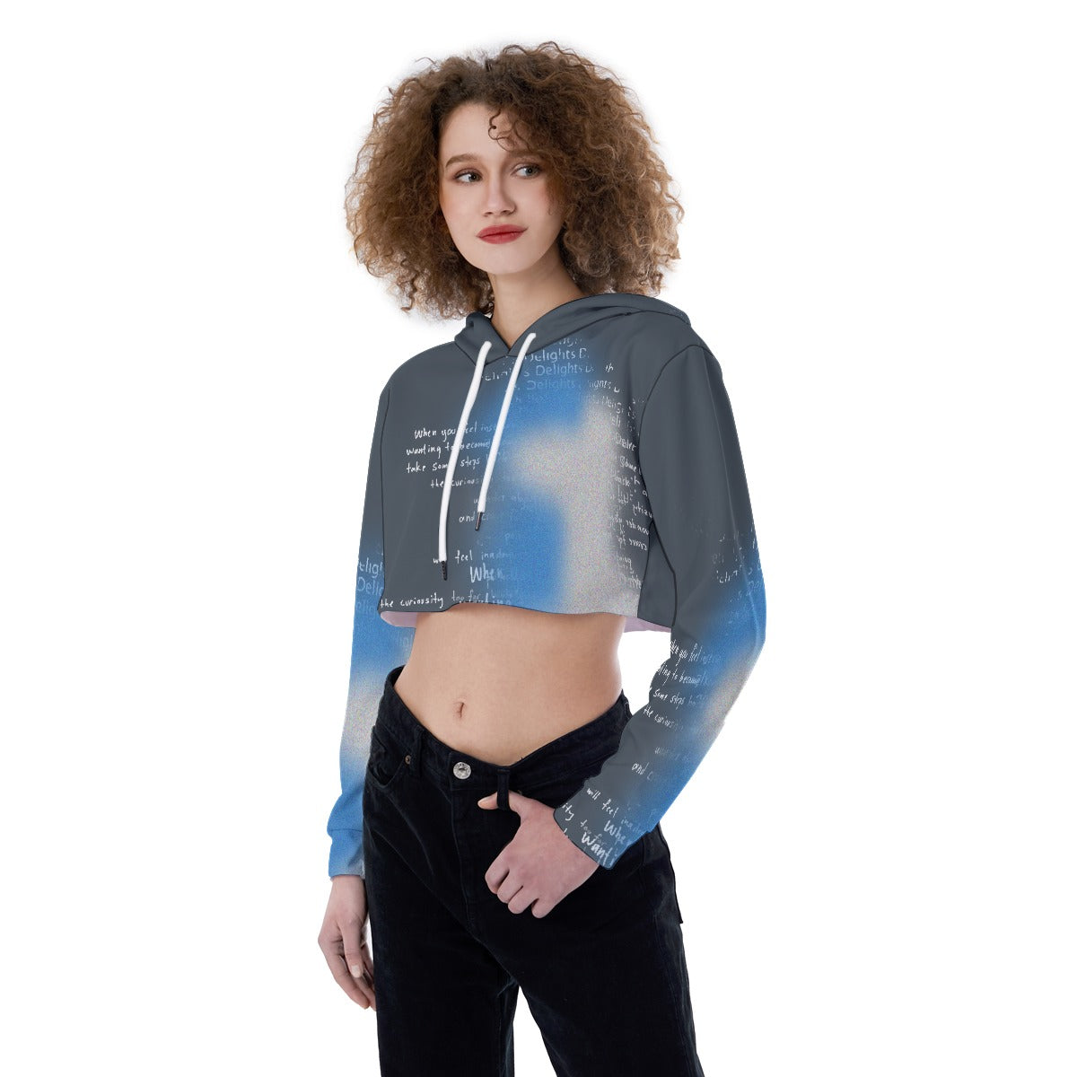 All-Over Print Women's Crop Top Hoodie