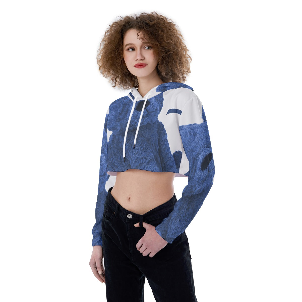 All-Over Print Women's Crop Top Hoodie