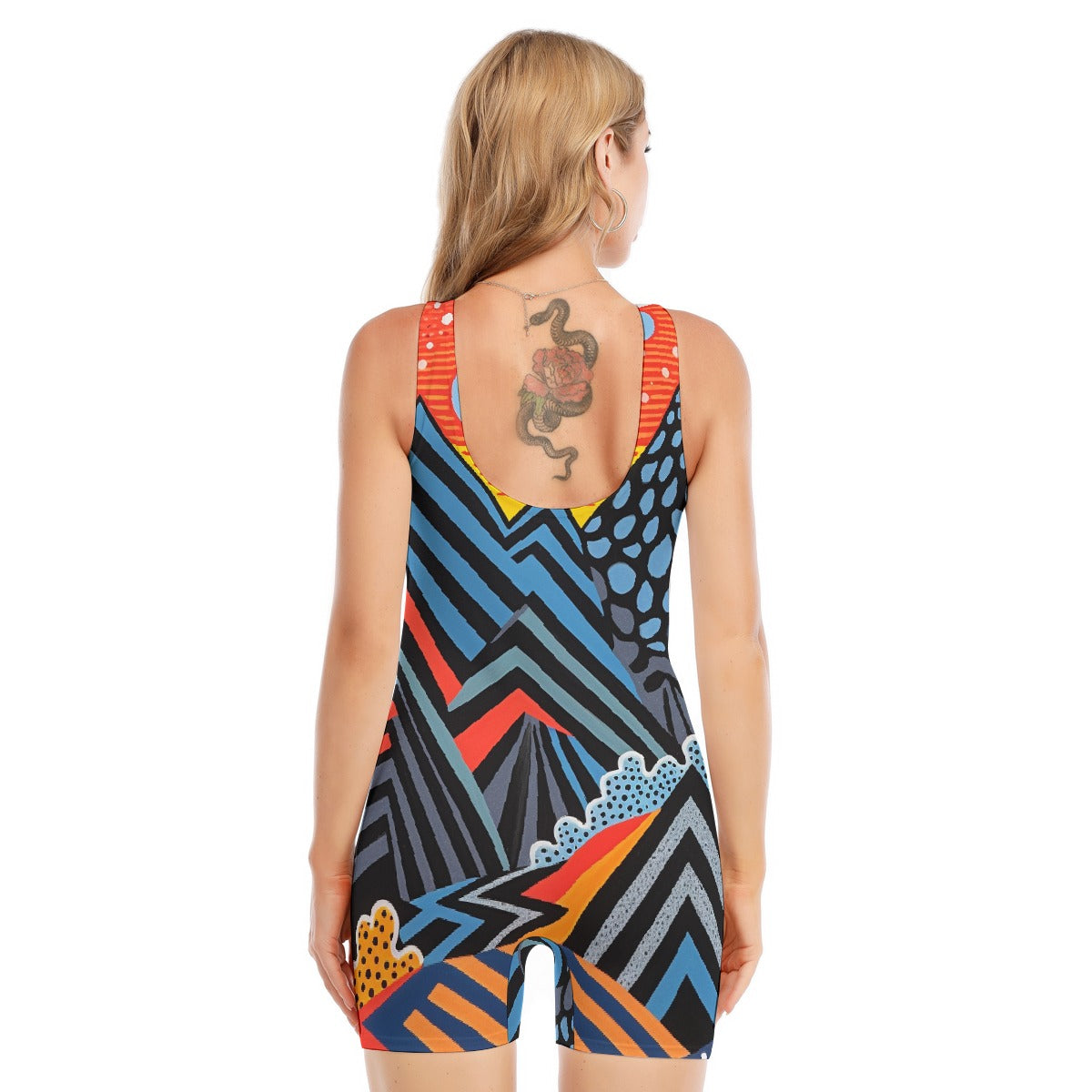 All-Over Print Women's Sleeveless One-piece Swimsuit
