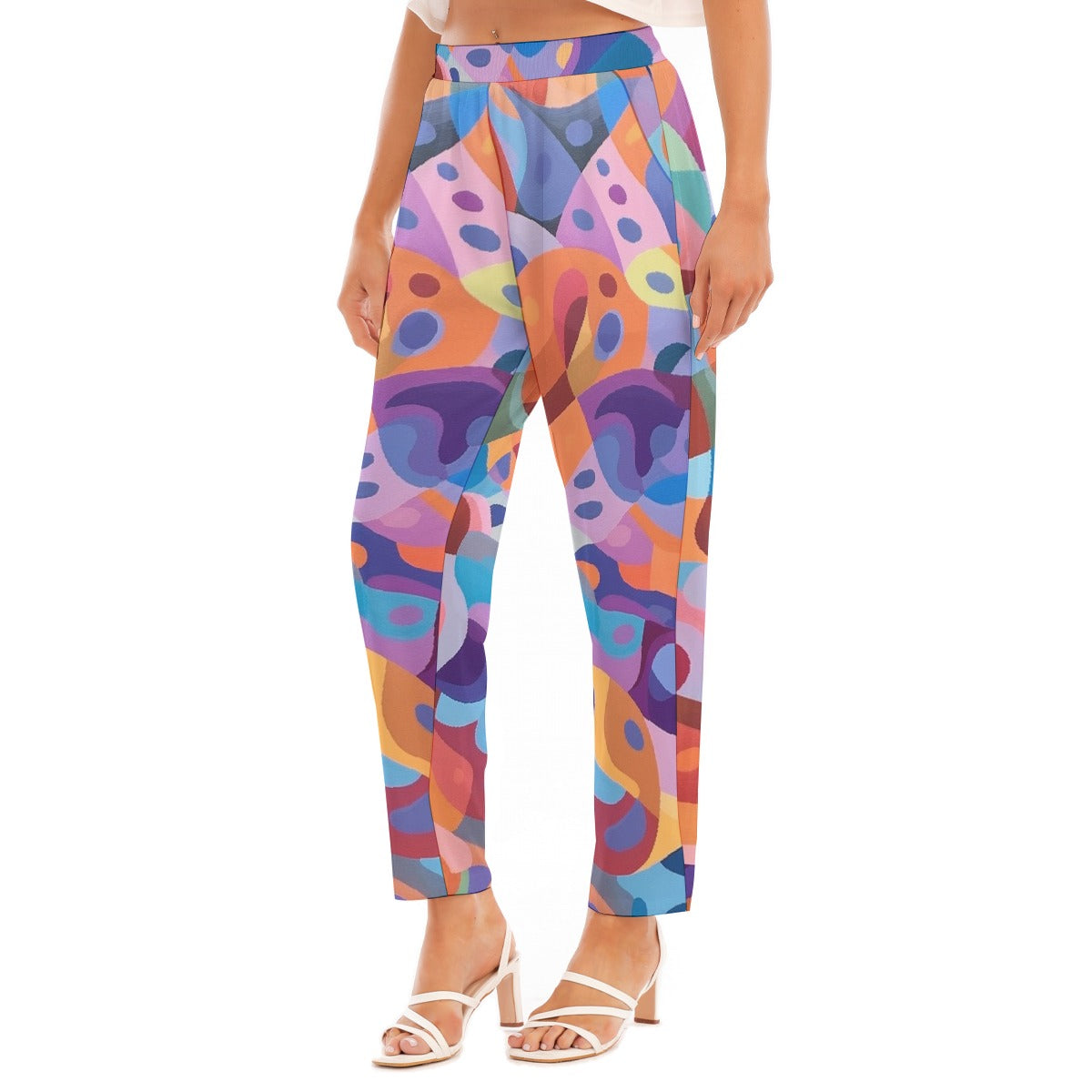 All-Over Print Women's Loose Straight-leg Pants