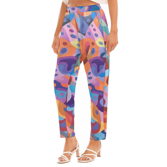 All-Over Print Women's Loose Straight-leg Pants