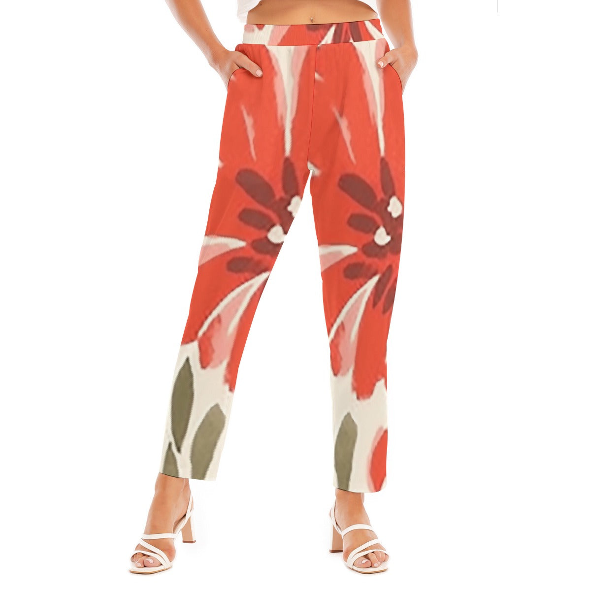 All-Over Print Women's Loose Straight-leg Pants