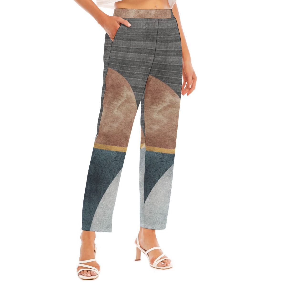 All-Over Print Women's Loose Straight-leg Pants