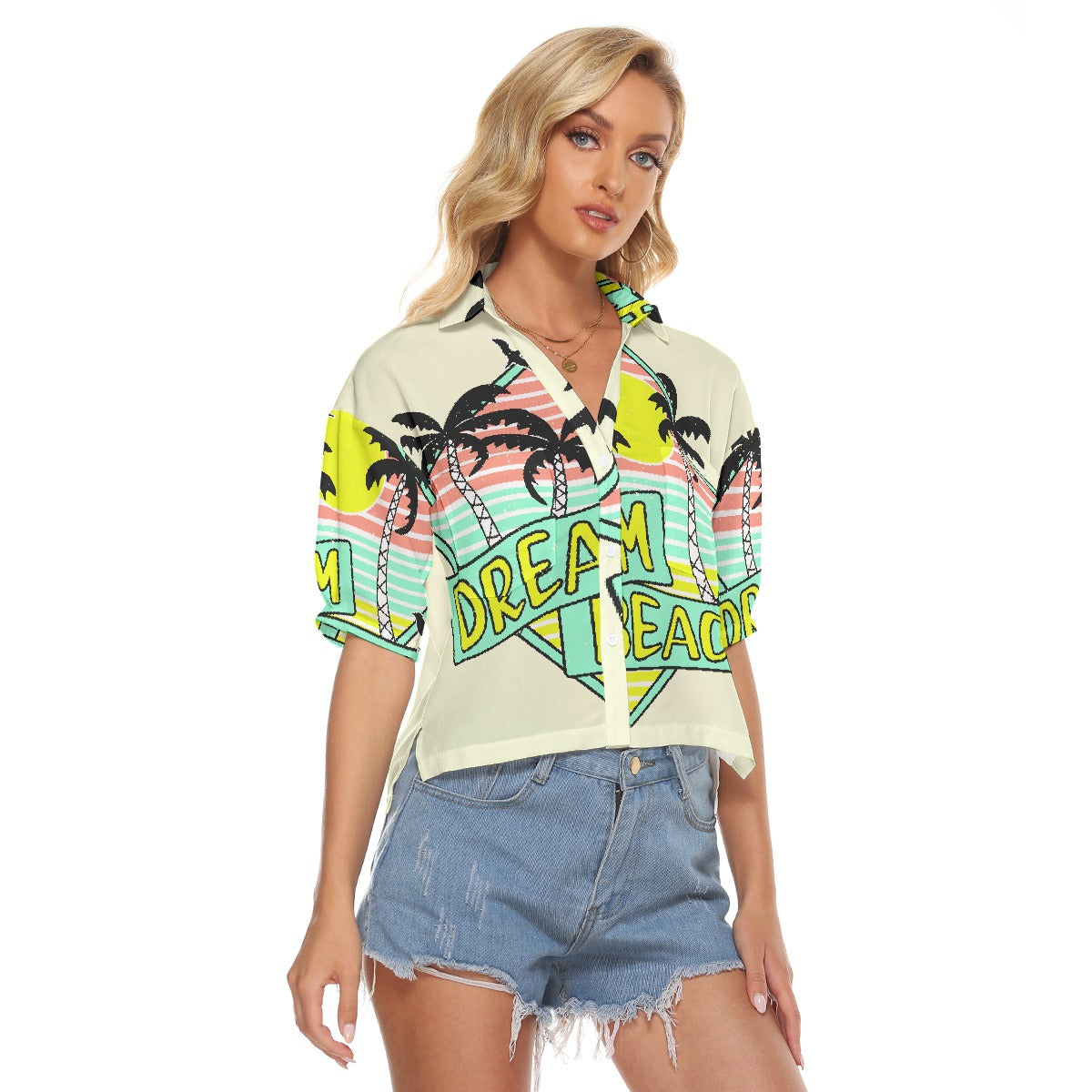All-Over Print Women's V-neck Shirts