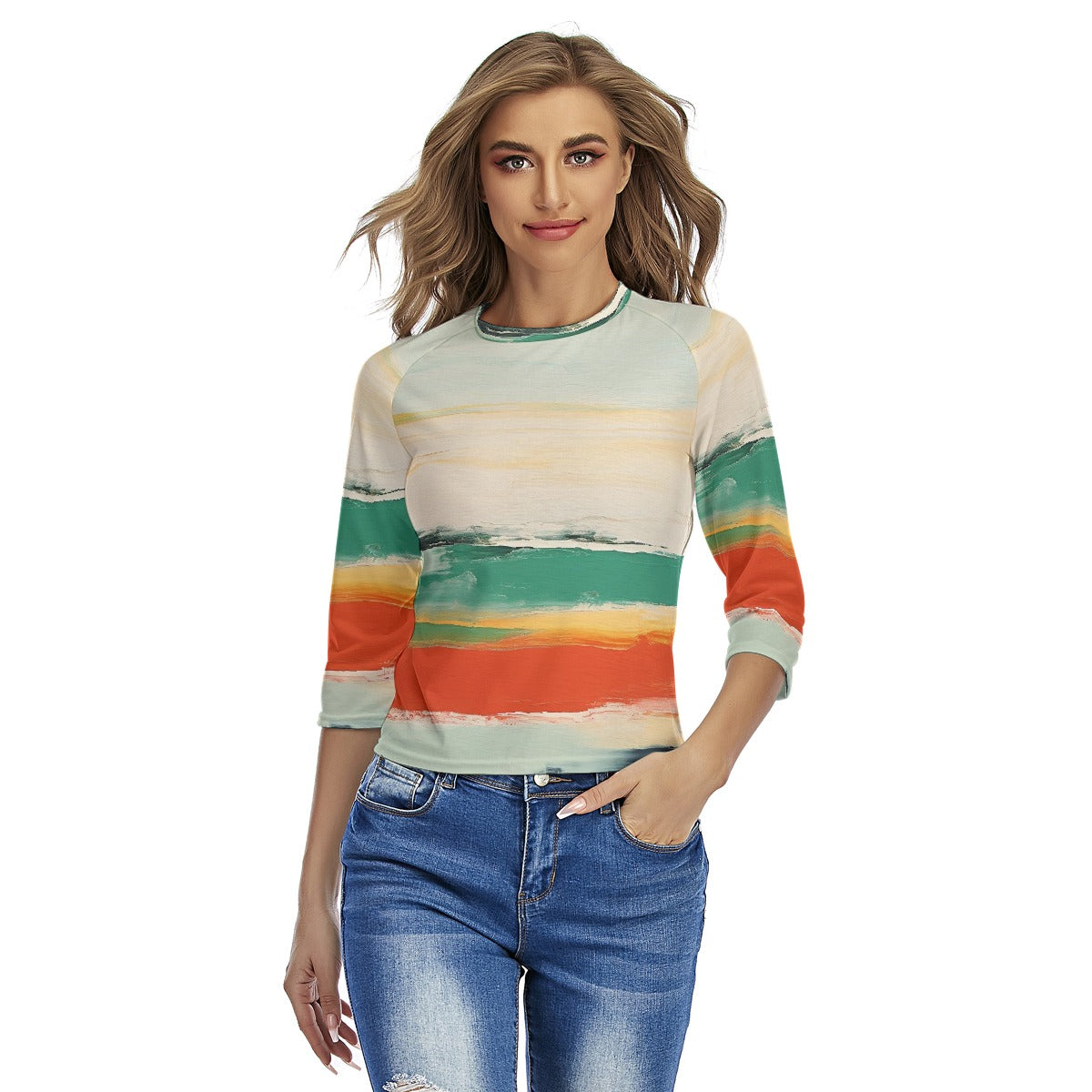 All-Over Print Women's Raglan Sleeves T-shirts