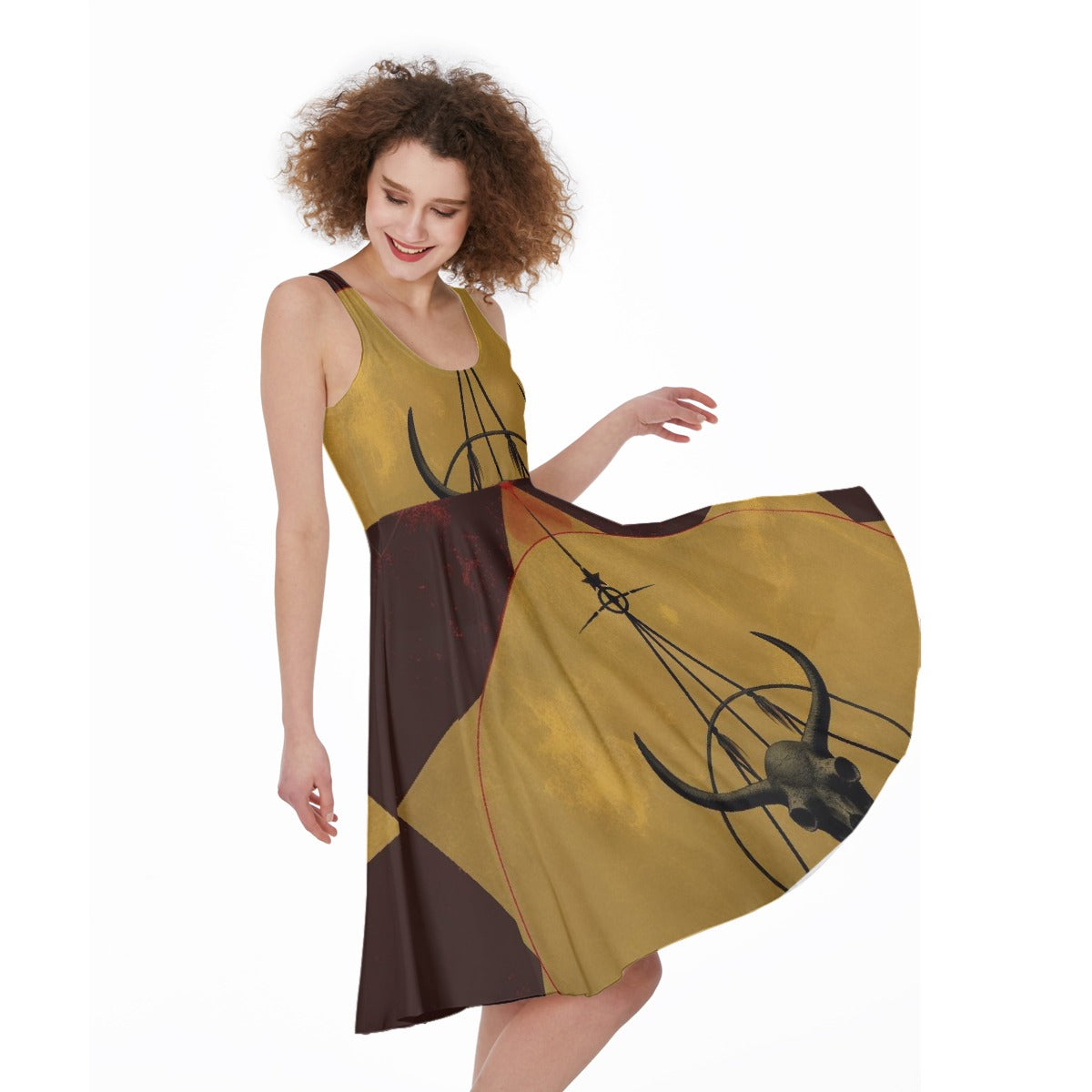 All-Over Print Women's Sleeveless Dress