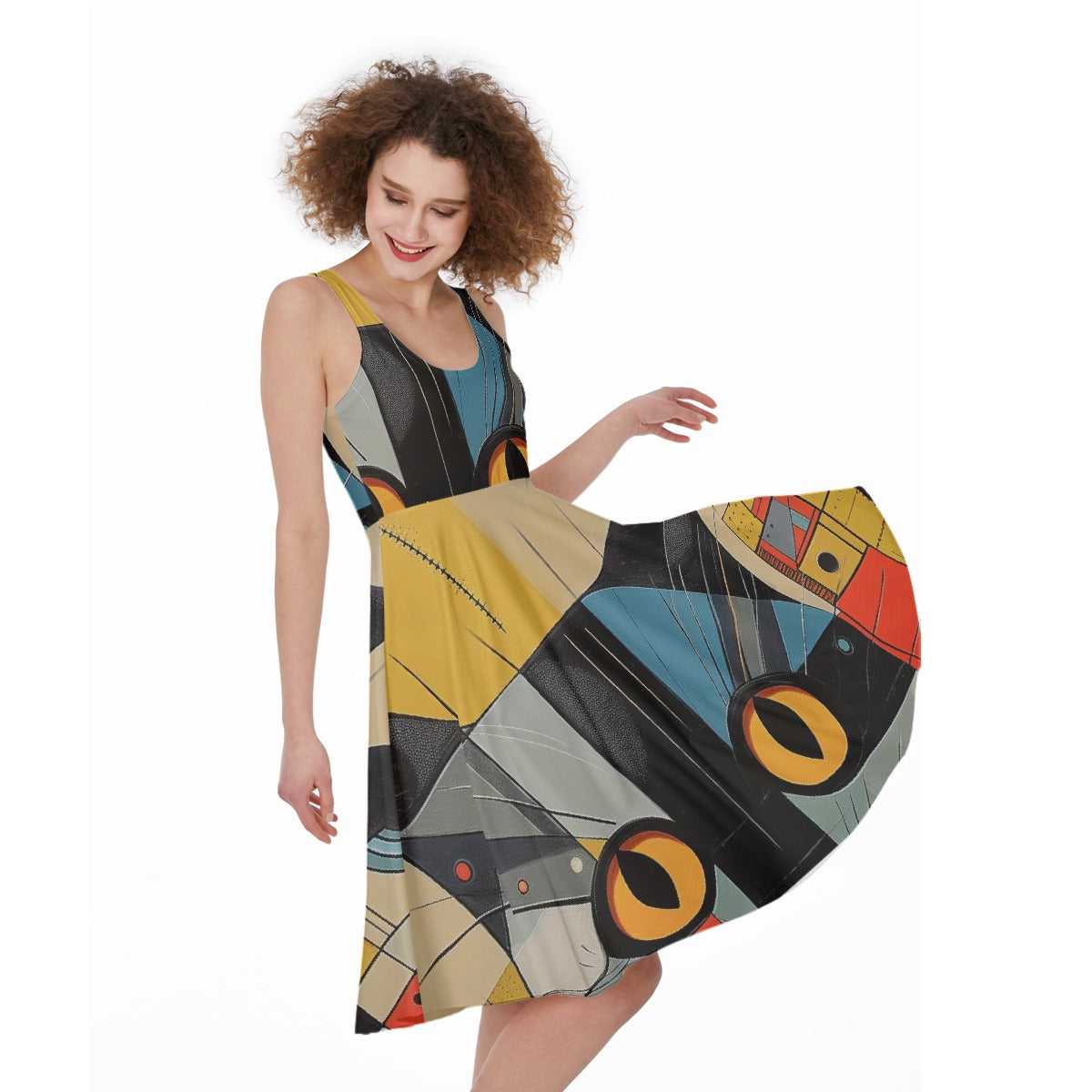 All-Over Print Women's Sleeveless Dress
