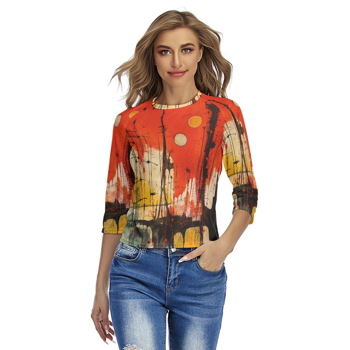 All-Over Print Women's Raglan Sleeves T-shirts