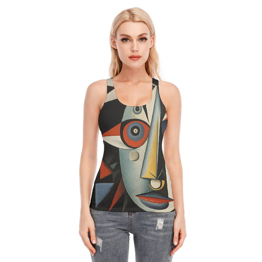 All-Over Print Women's Racer Vest | 190GSM Cotton