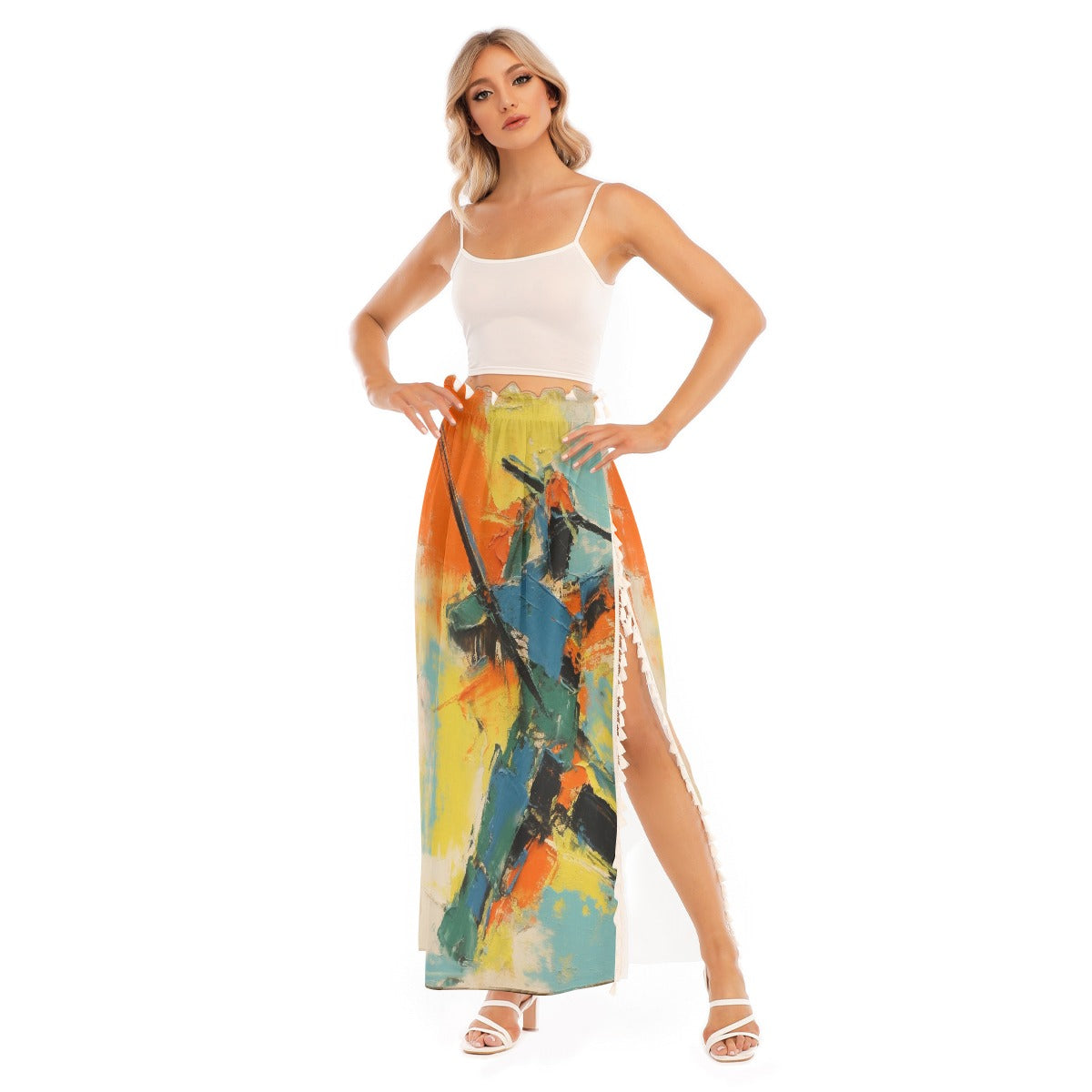 All-Over Print Women's Side Split Skirt