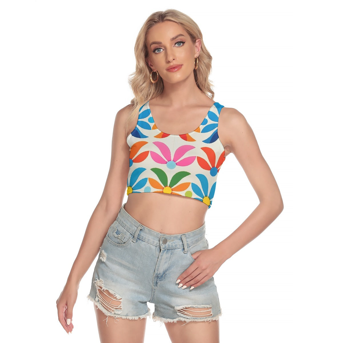 All-Over Print Women's Sport Crop Tank Top