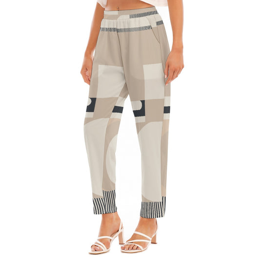 All-Over Print Women's Loose Straight-leg Pants