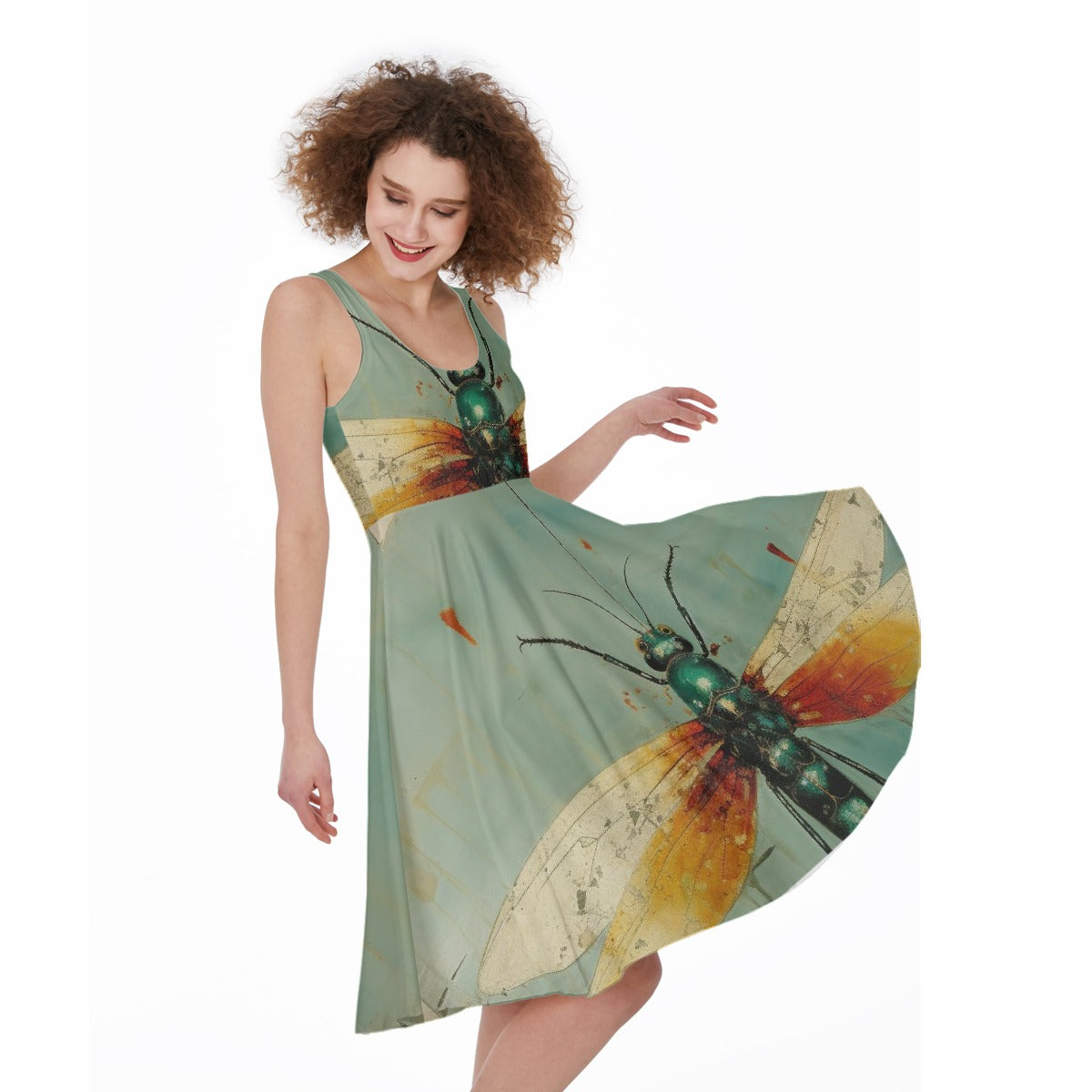 All-Over Print Women's Sleeveless Dress
