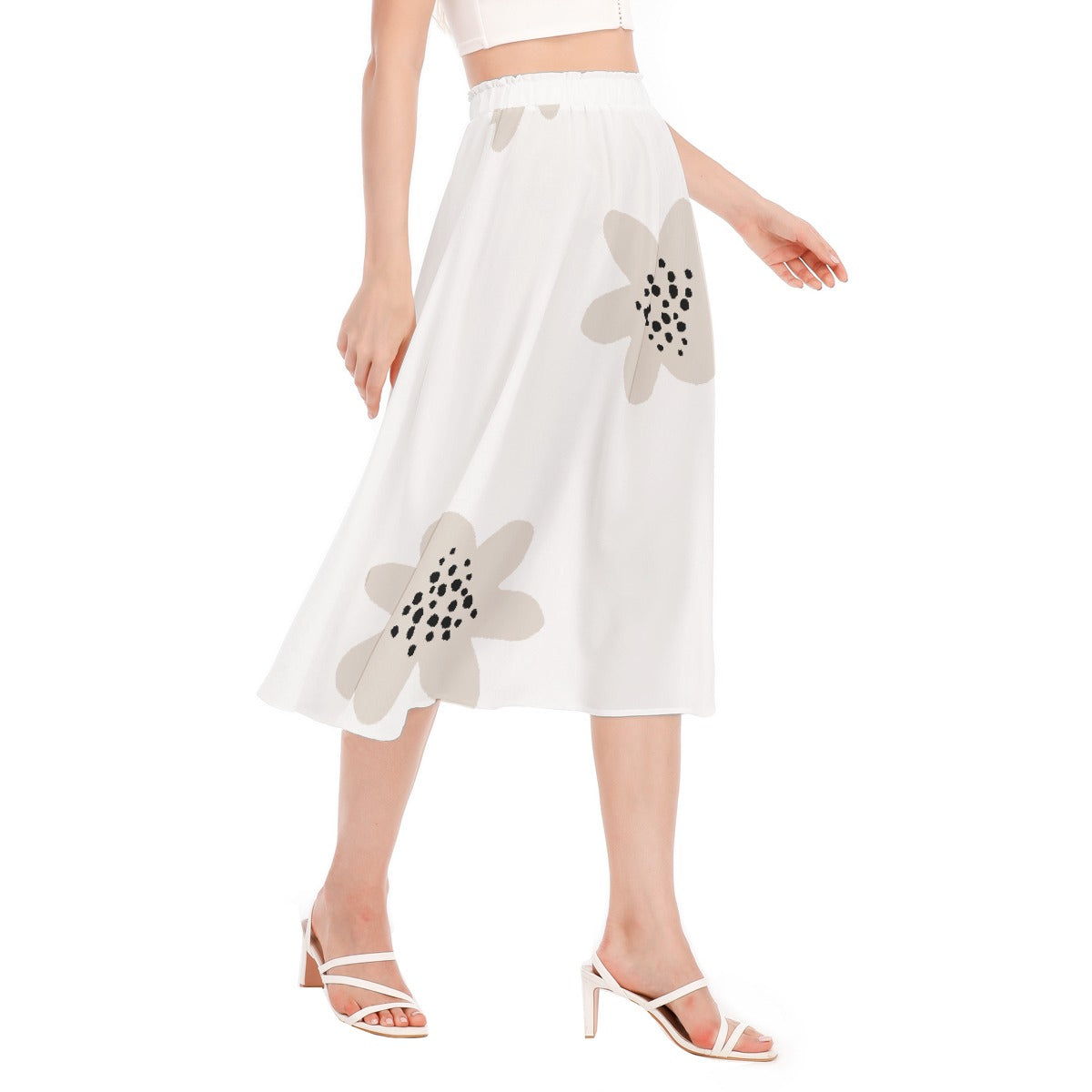All-Over Print Women's Long Section Chiffon Skirt