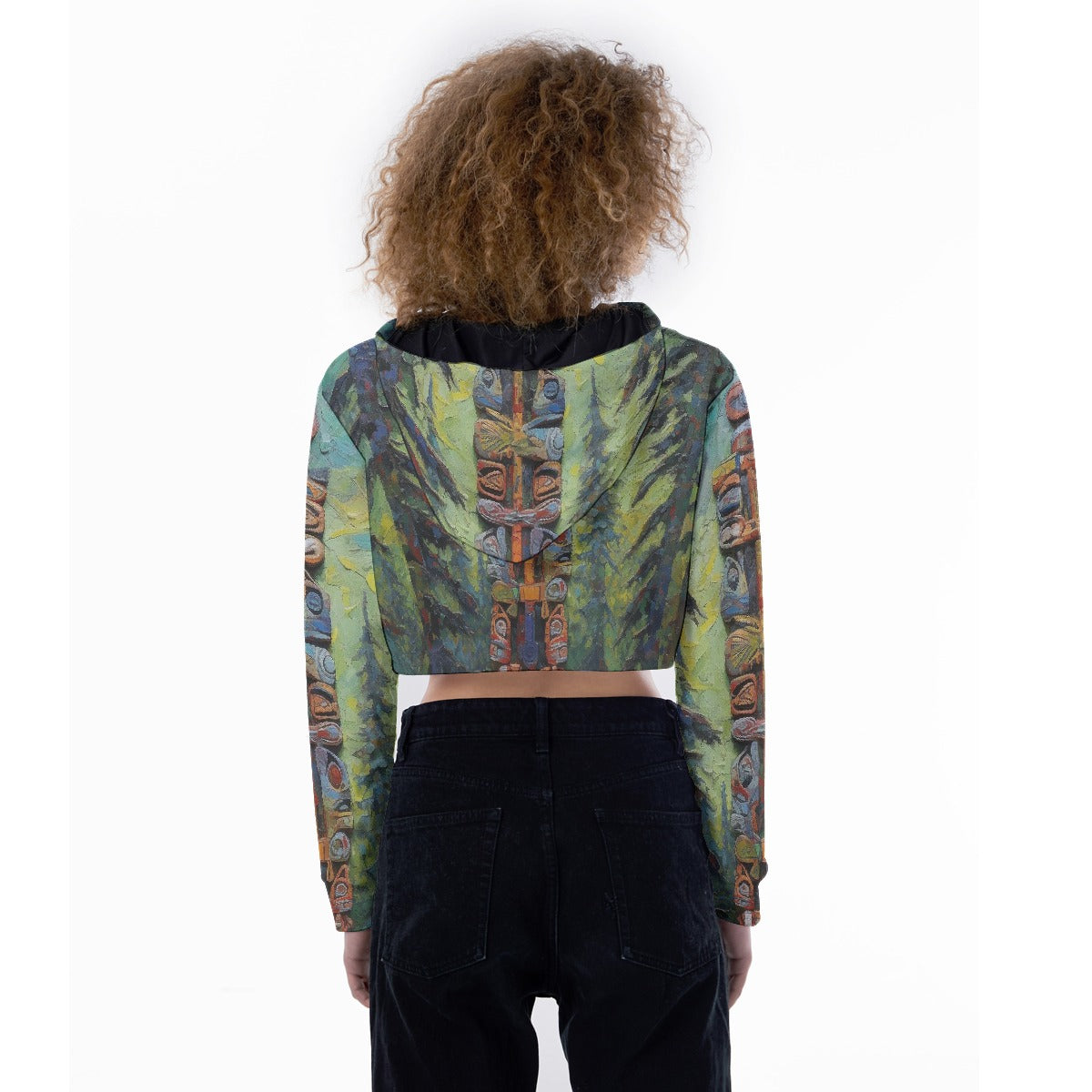 All-Over Print Women's Crop Top Hoodie