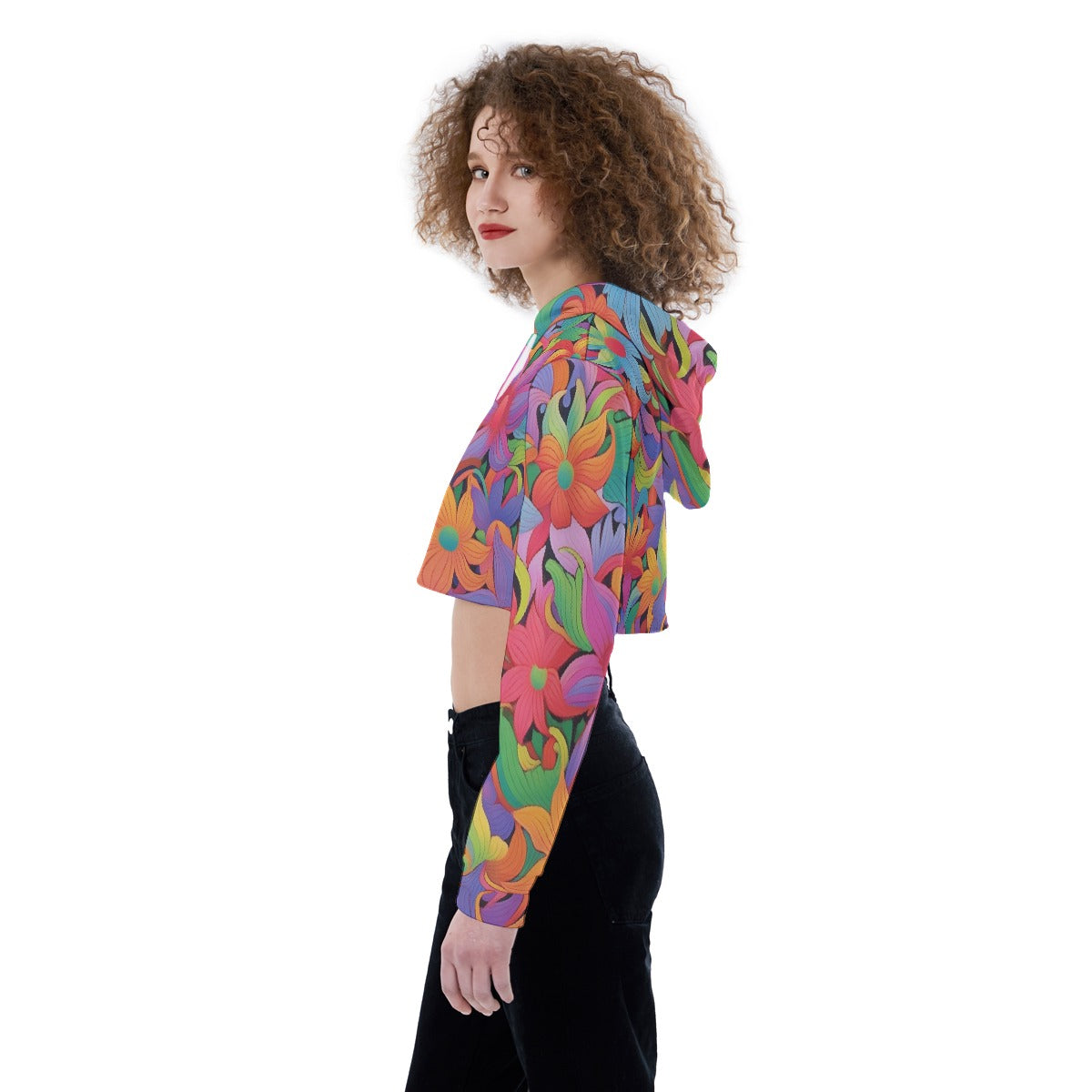 All-Over Print Women's Crop Top Hoodie