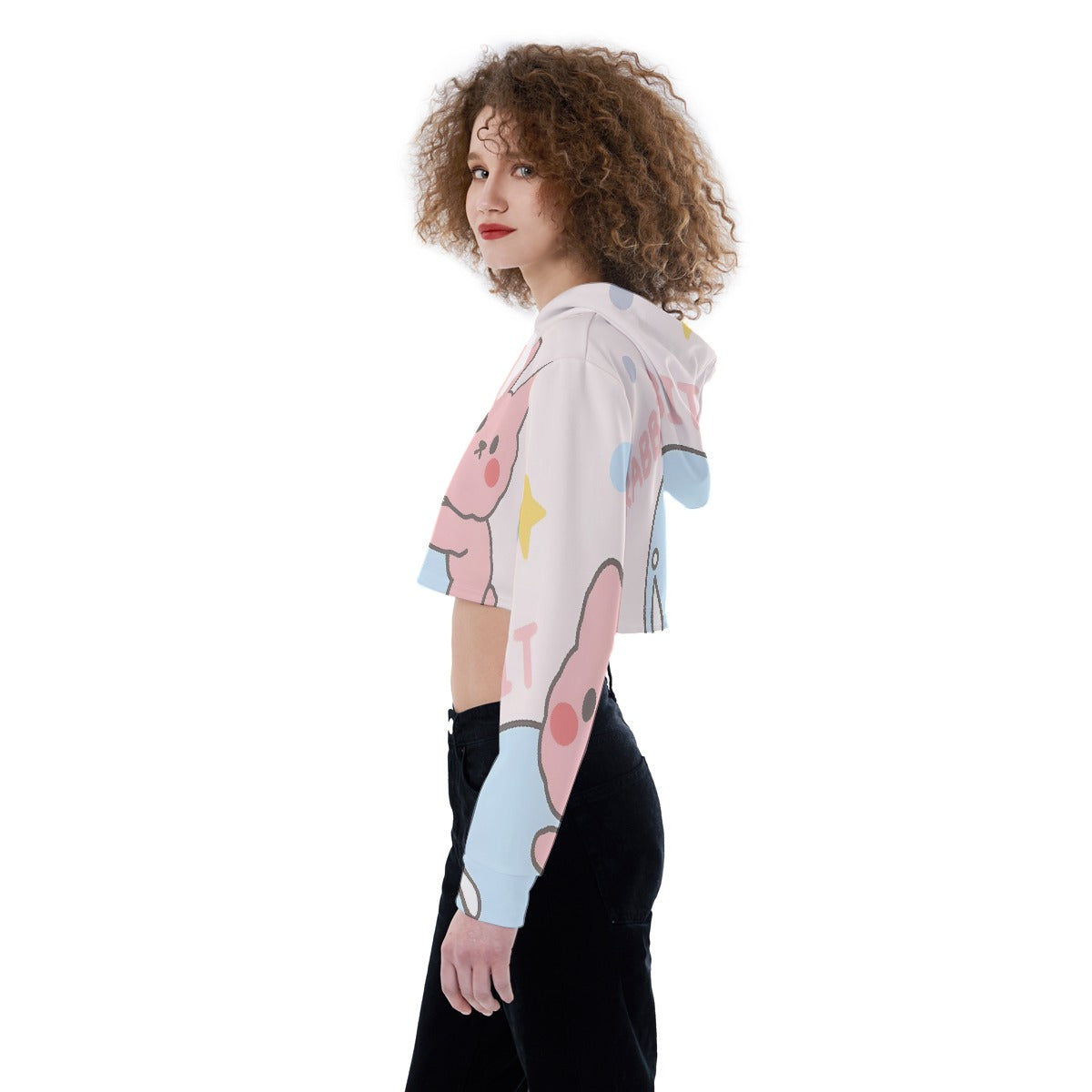 All-Over Print Women's Crop Top Hoodie