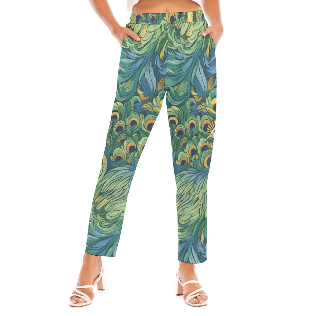 All-Over Print Women's Loose Straight-leg Pants