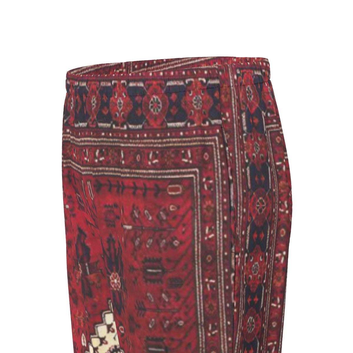 All-Over Print Women's Long Sleeve Pajama Set With Black Contrast Piping