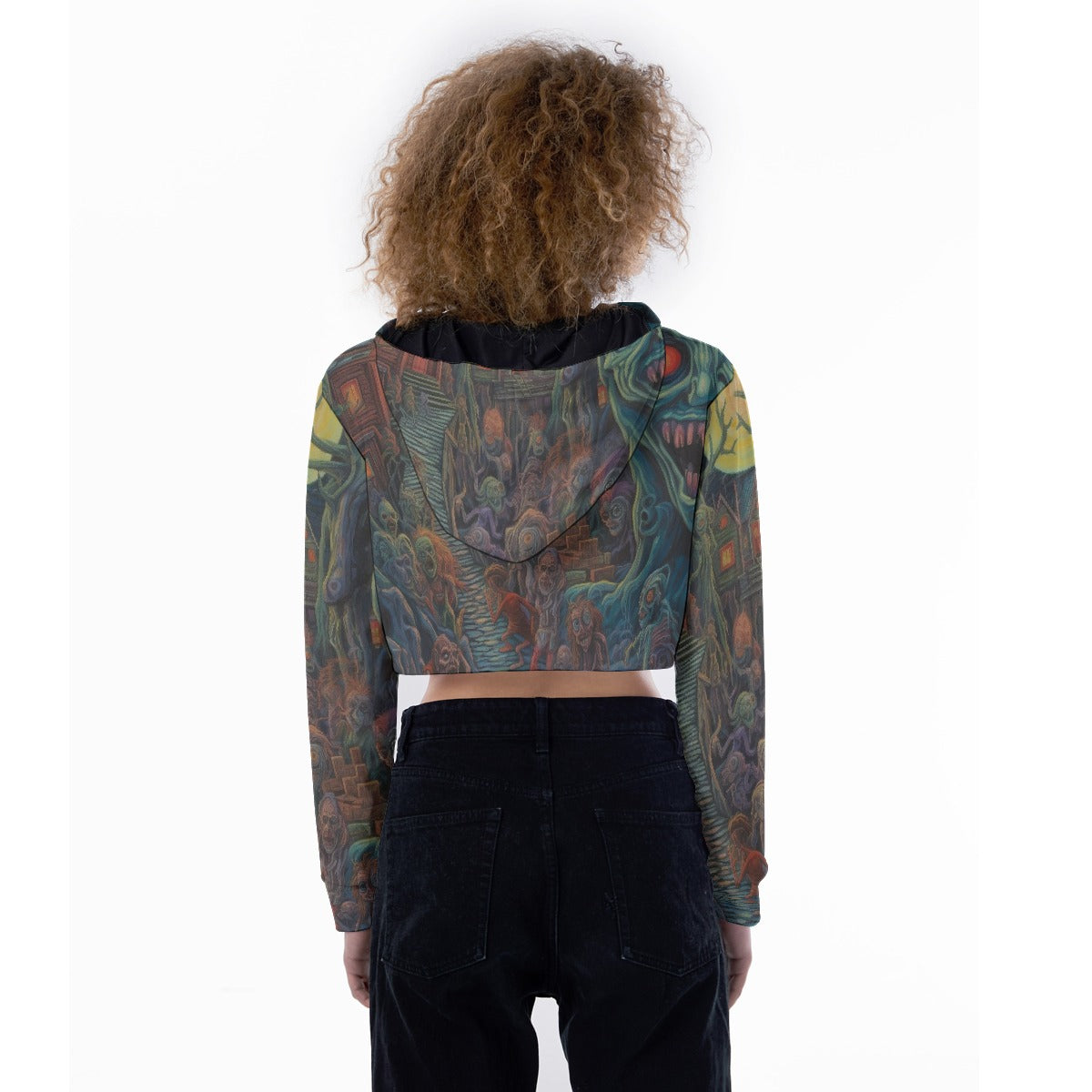 All-Over Print Women's Crop Top Hoodie