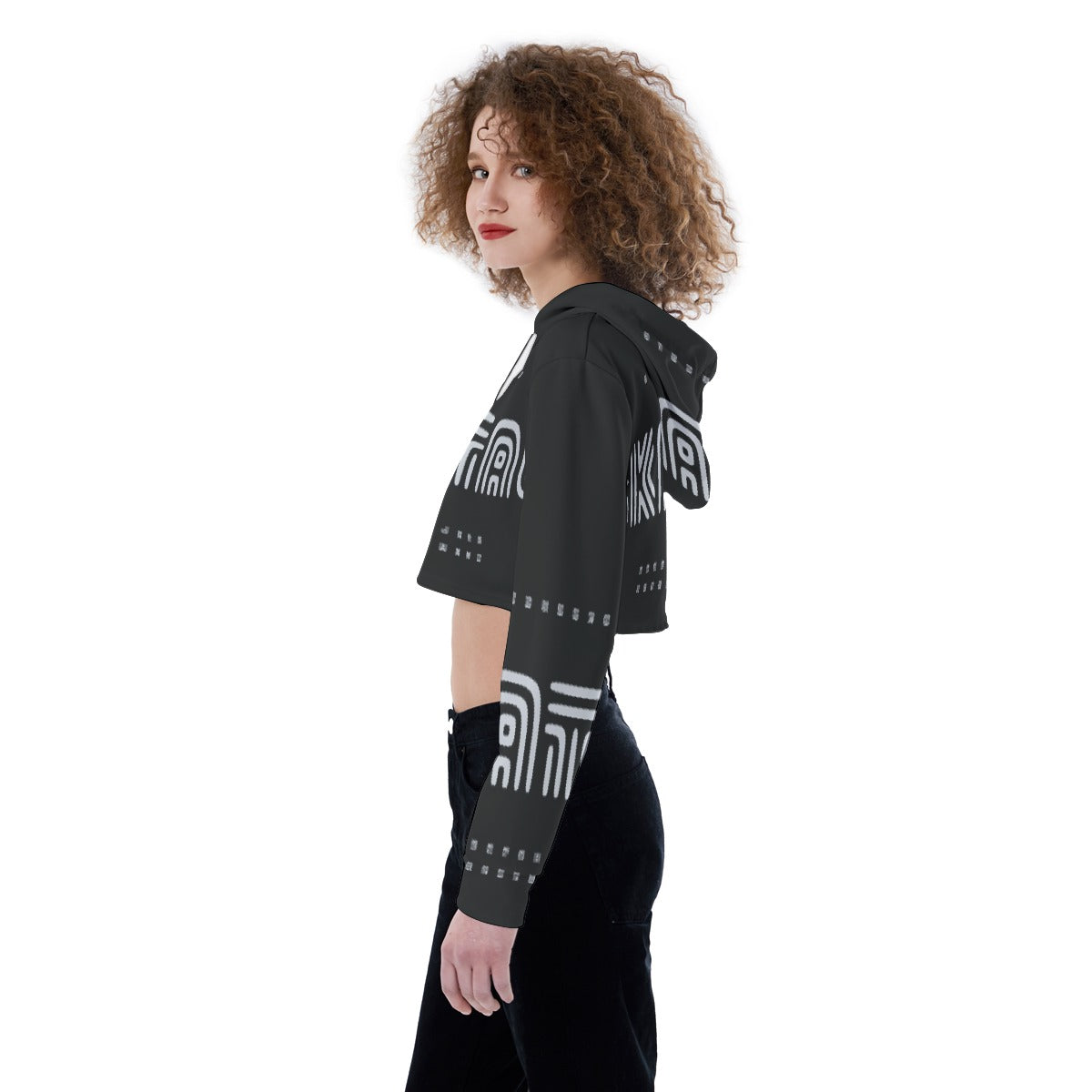 All-Over Print Women's Crop Top Hoodie