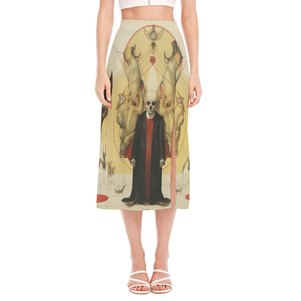 All-Over Print Women's High Slit Long Skirt