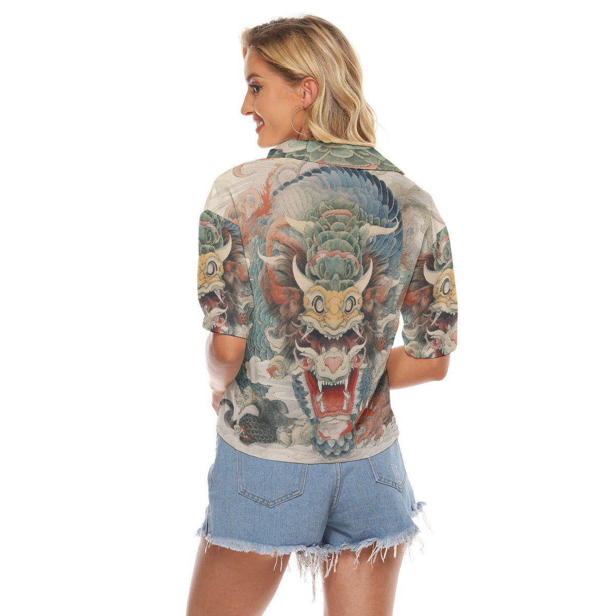 All-Over Print Women's V-neck Shirts