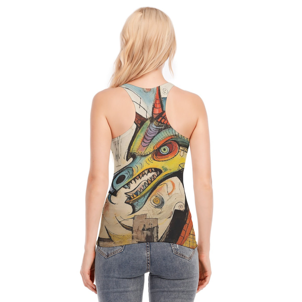 All-Over Print Women's Racer Vest | 190GSM Cotton