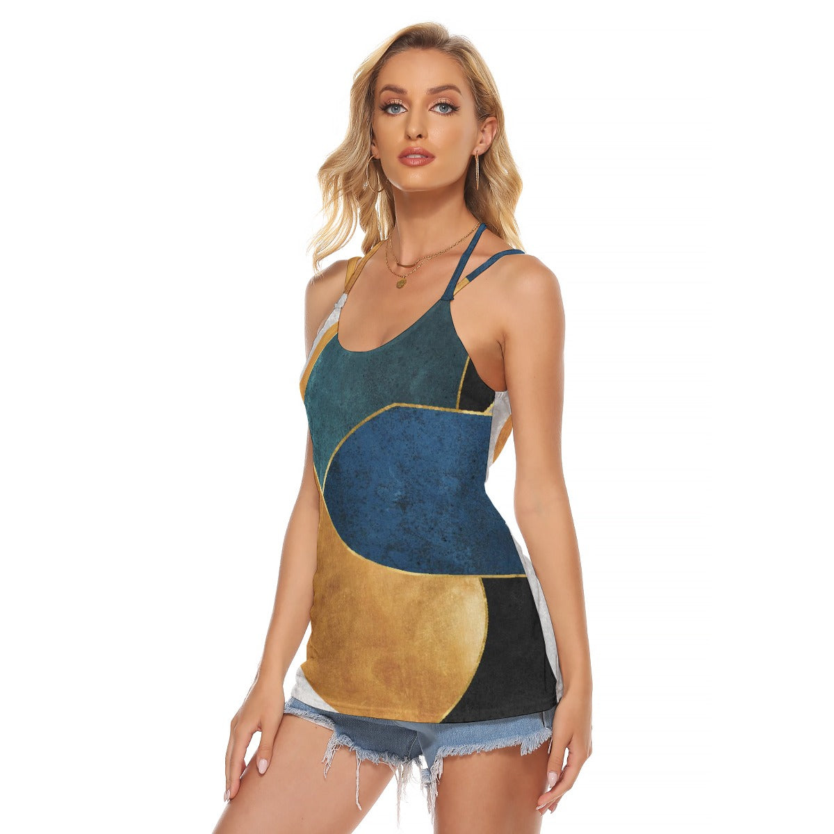 All-Over Print Women's Halter Top With Backless
