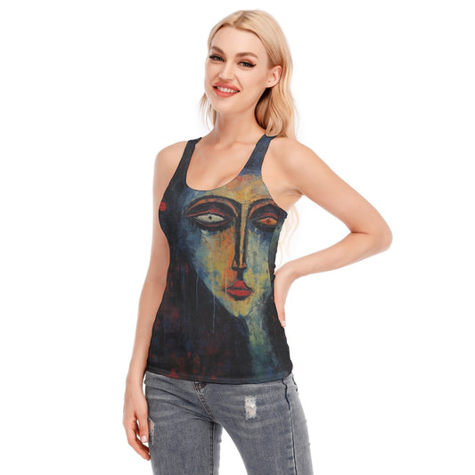 All-Over Print Women's Racer Vest | 190GSM Cotton