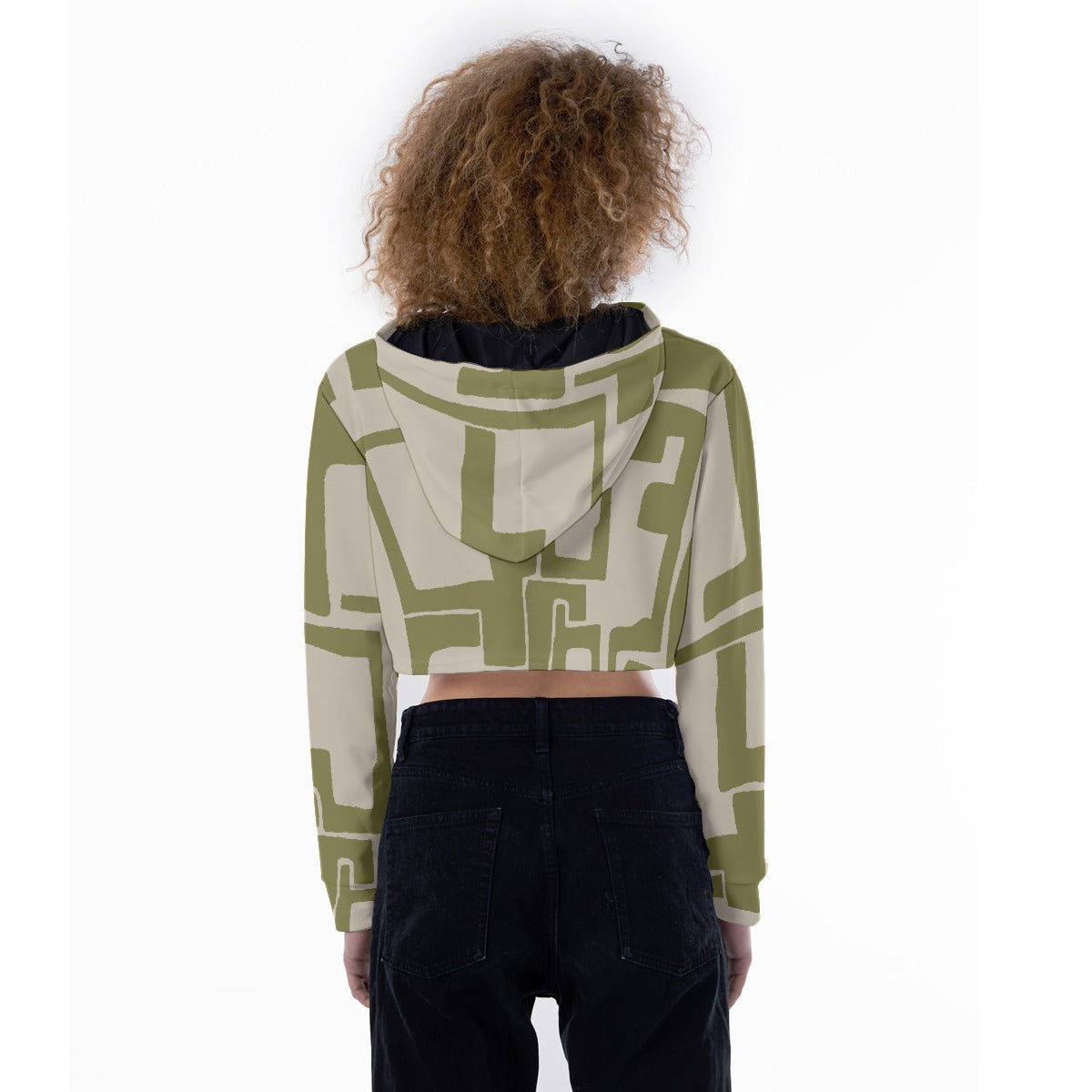 All-Over Print Women's Crop Top Hoodie