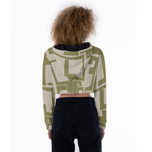 All-Over Print Women's Crop Top Hoodie