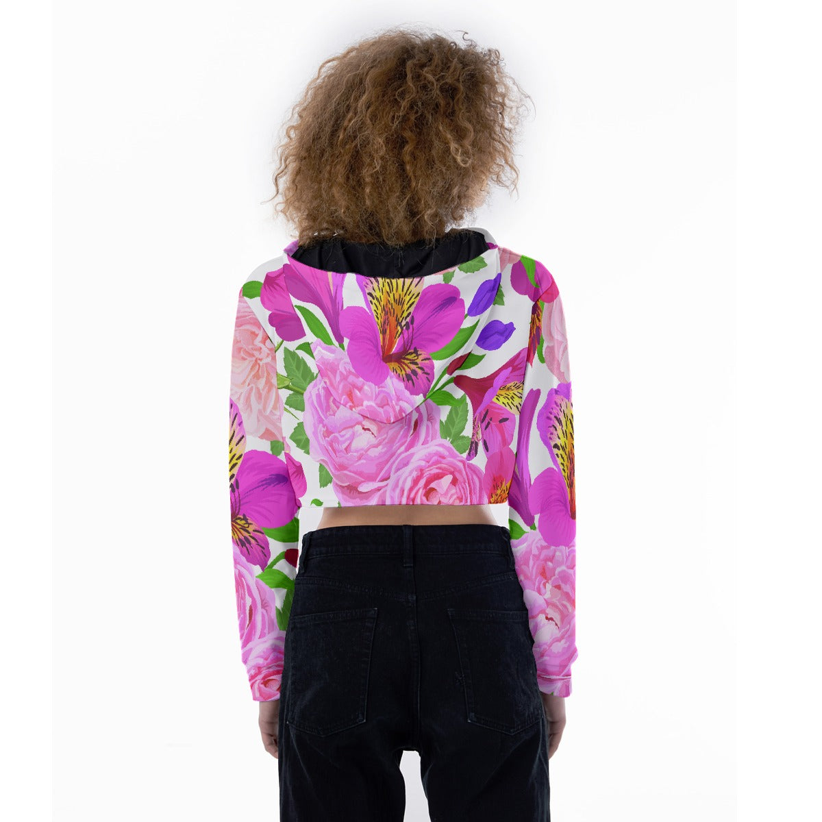 All-Over Print Women's Crop Top Hoodie