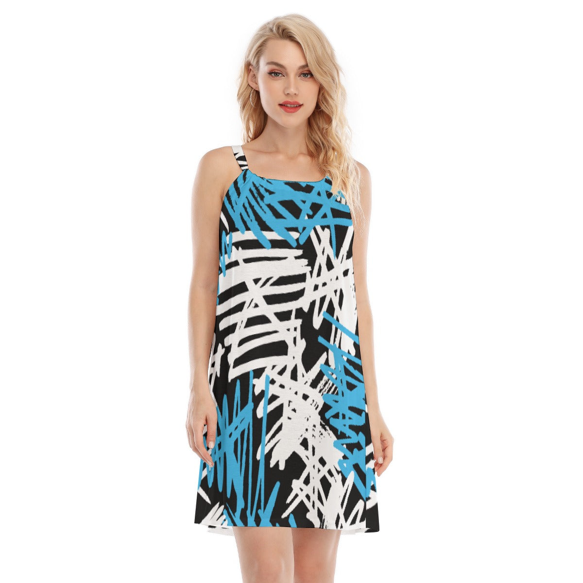 All-Over Print Women's O-neck Cami Dress