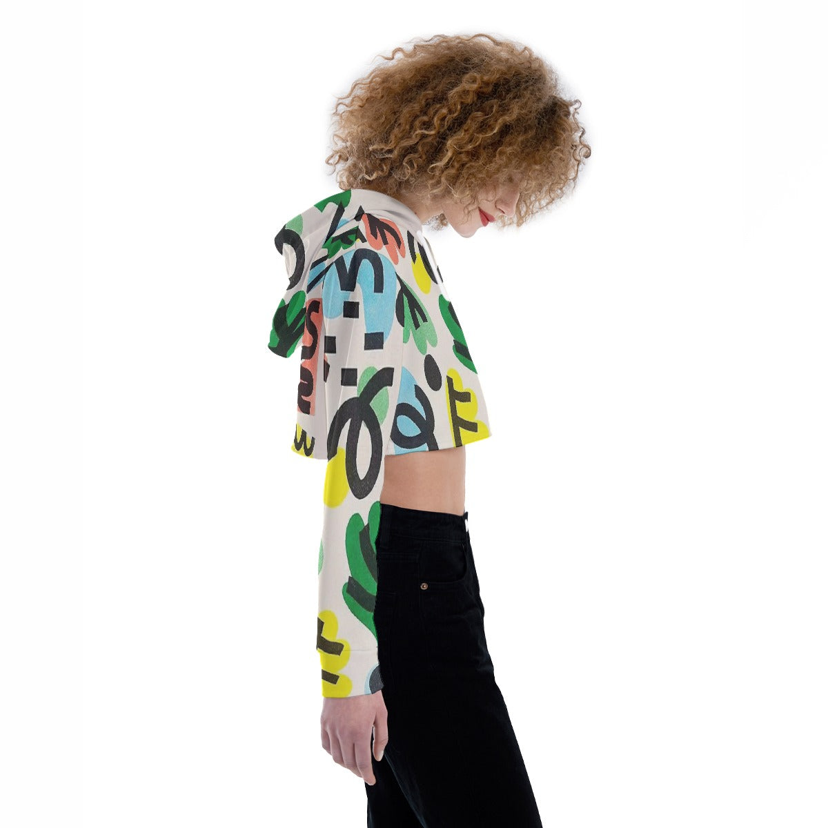 All-Over Print Women's Crop Top Hoodie