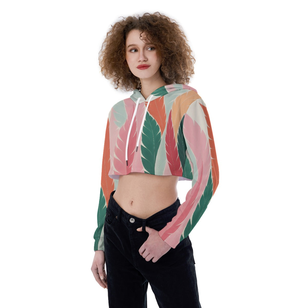 All-Over Print Women's Crop Top Hoodie