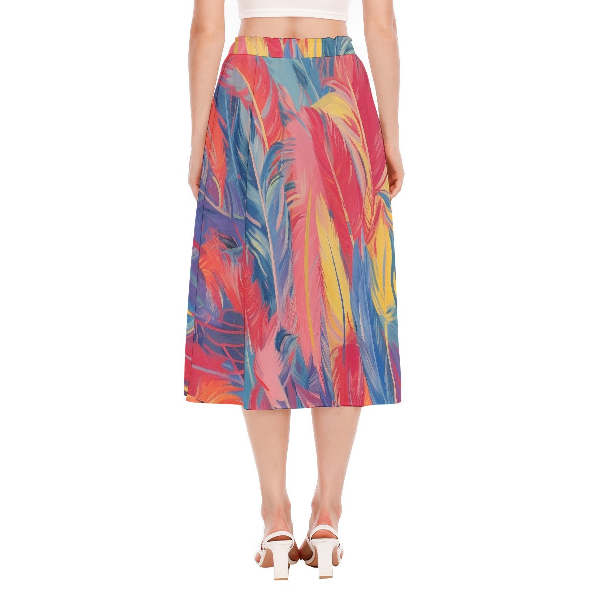 All-Over Print Women's Long Section Chiffon Skirt